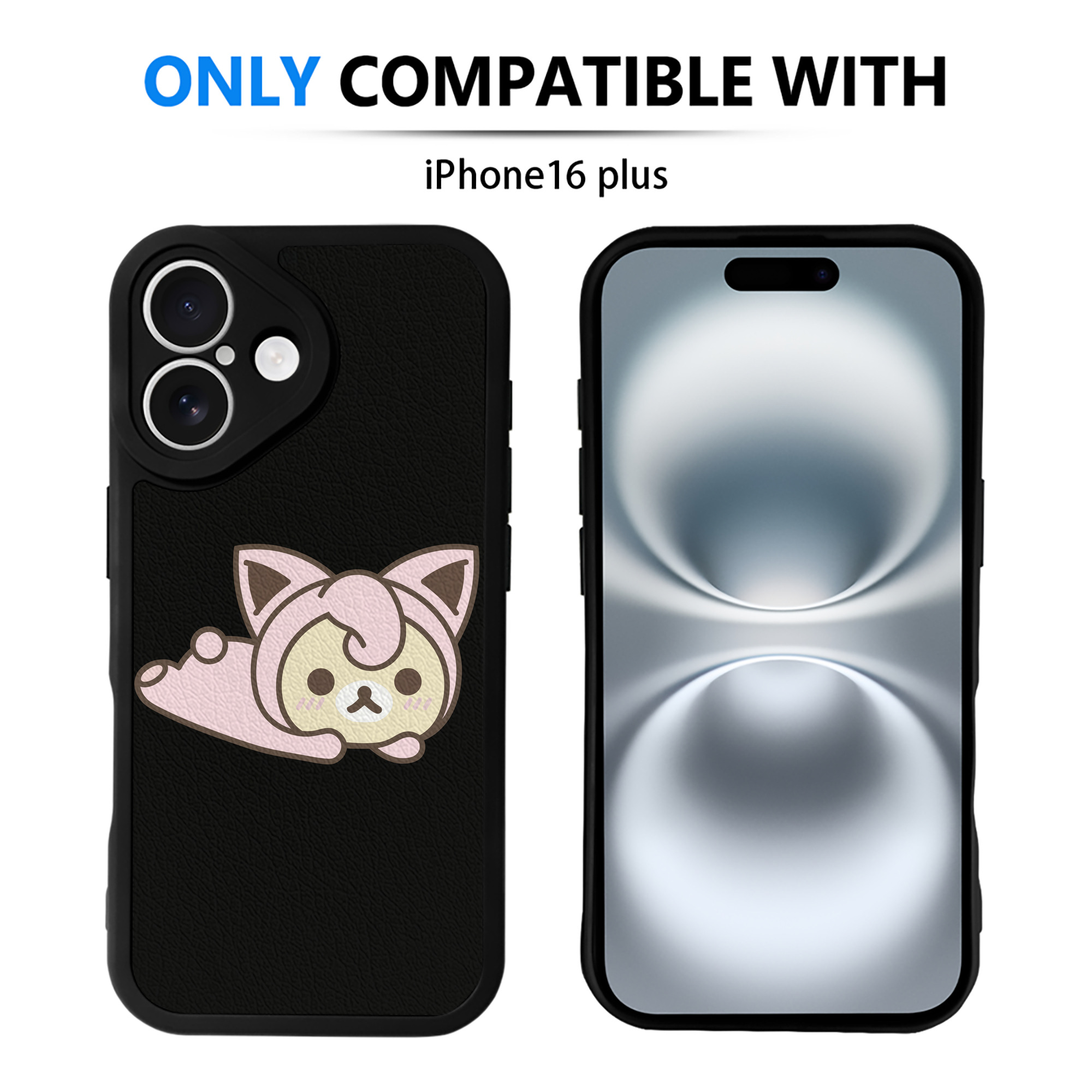 （画像用） リラックマ リラックマ キイロイトリ Rilakkuma Korilakkuma Kiiroitori 【iPhone 16シリーズ対応】シリコンスマホケース（レザー調） 材質：シリコン